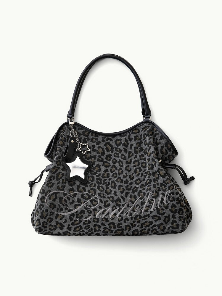 Leopard Dimsum Bag Charcoal