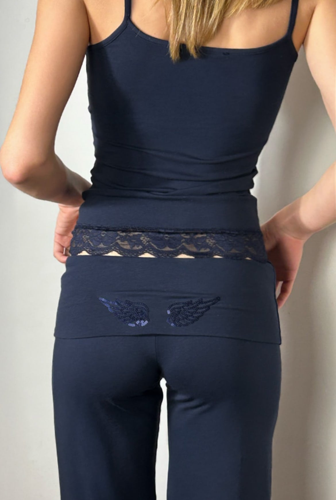 CUFFED PANTS WITH WINGS