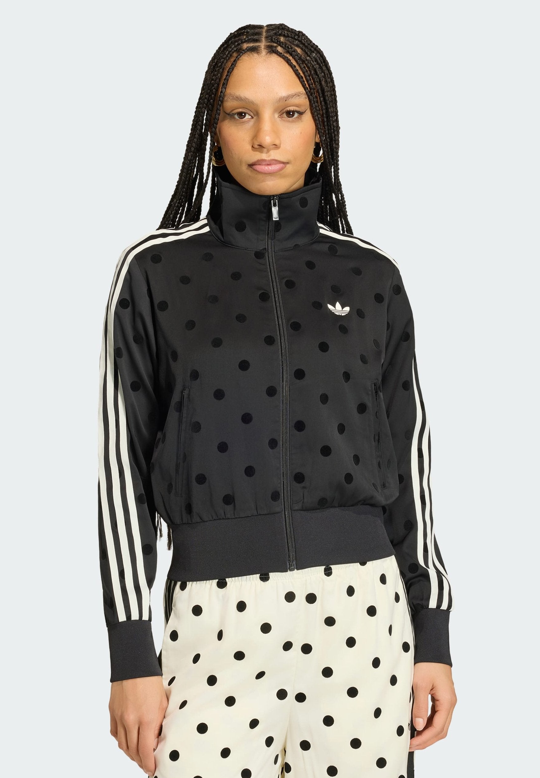 POLKA DOT FB TT - Zip-up sweatshirt - Black