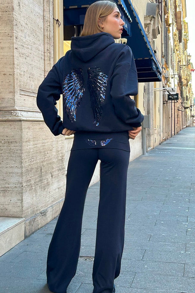 CUFFED PANTS WITH WINGS