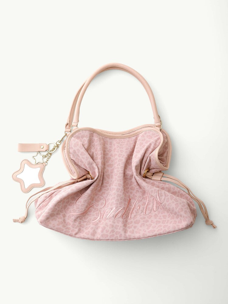 Washed Leopard Dimsum Bag Pink