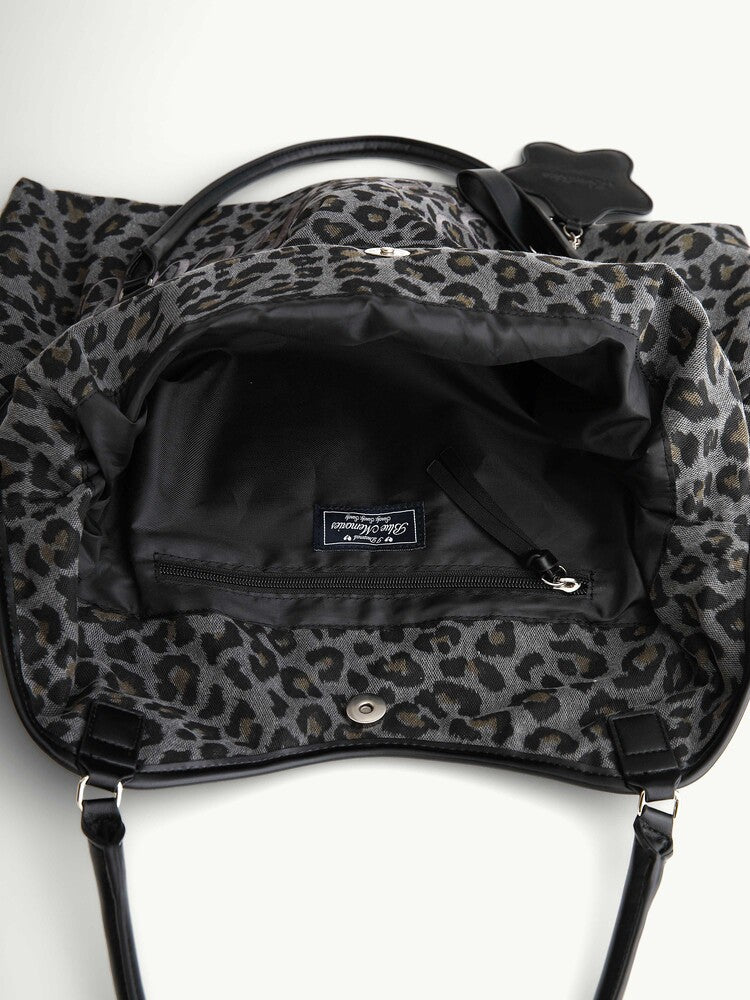 Leopard Dimsum Bag Charcoal