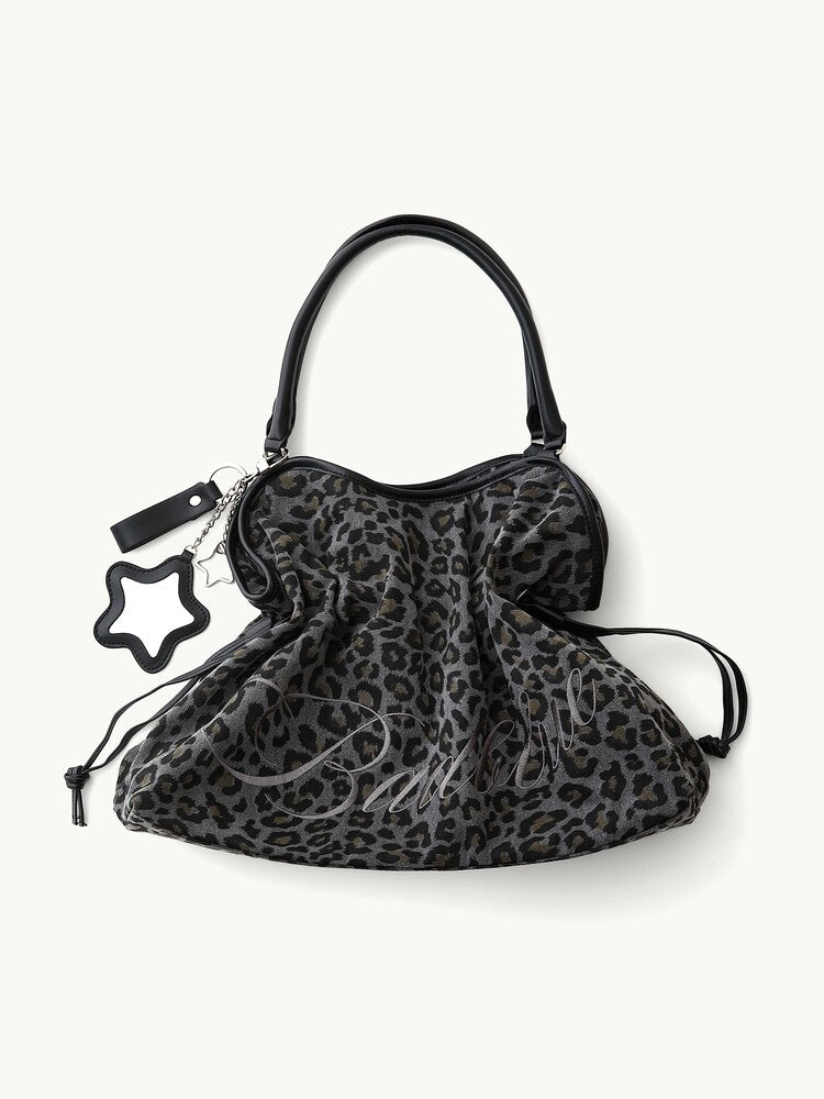 Leopard Dimsum Bag Charcoal