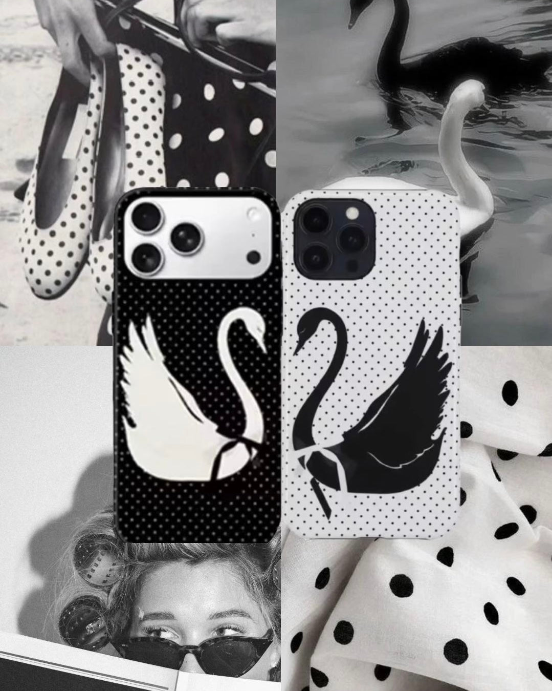 Phone case البجعة + واحد والثاني مجاناً