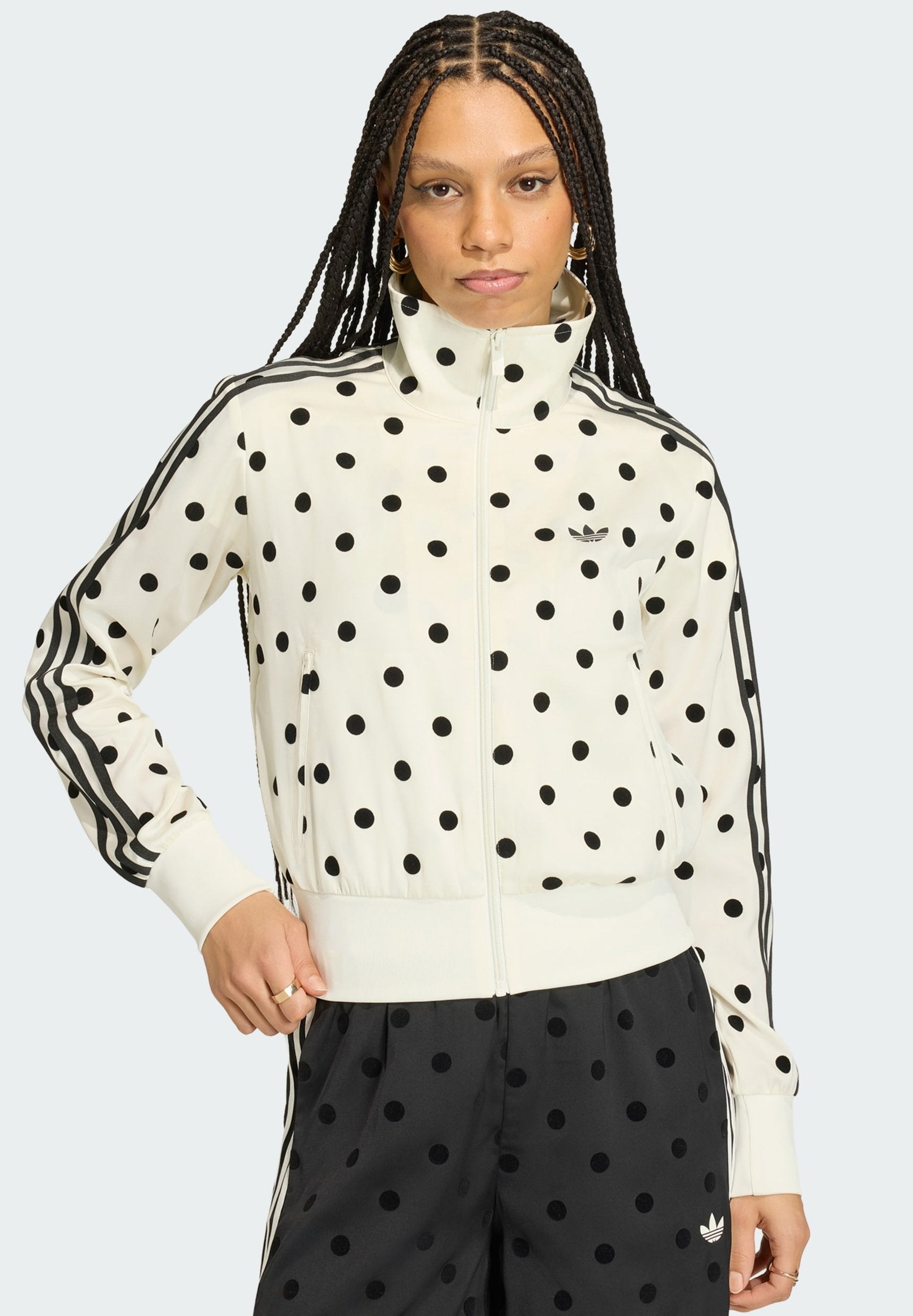 POLKA DOT FB TT - Zip-up sweatshirt - off white