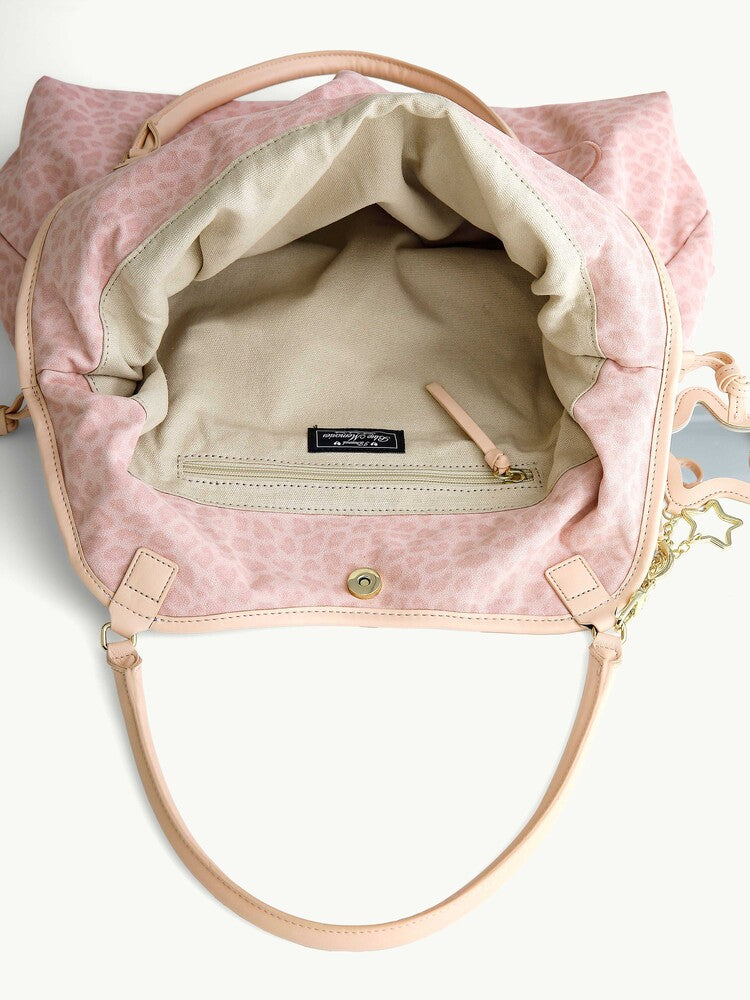 Washed Leopard Dimsum Bag Pink