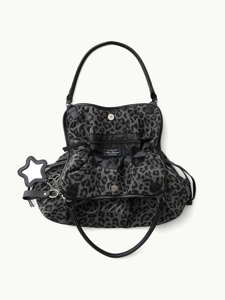 Leopard Dimsum Bag Charcoal