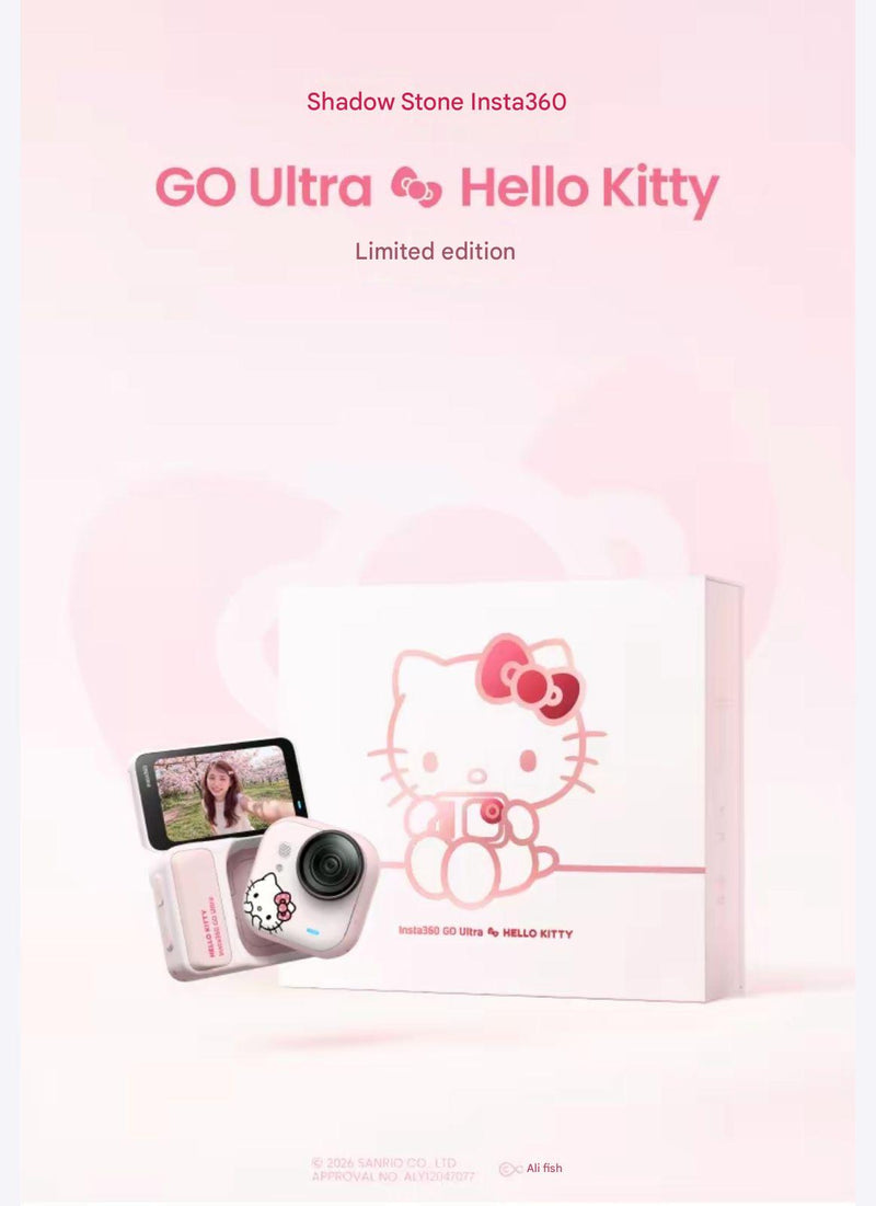 Hello Kitty Insta360 GO Ultra | Limited Edition Pink Action Camera