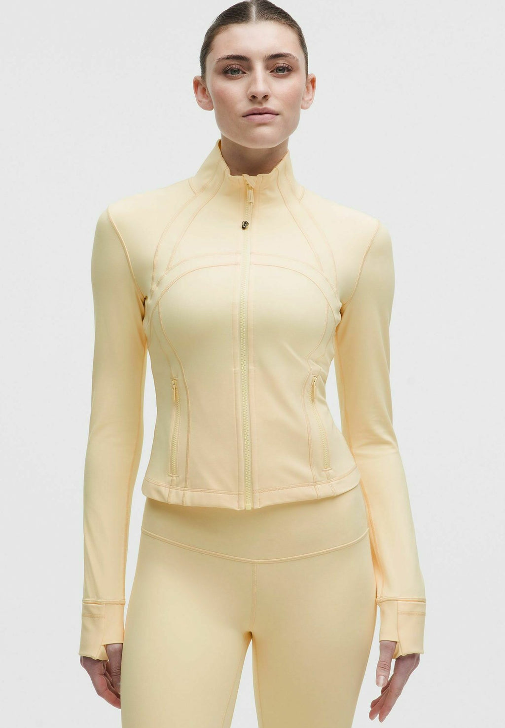 lululemon Butter Cream Cropped Jacket and High-Rise Crop