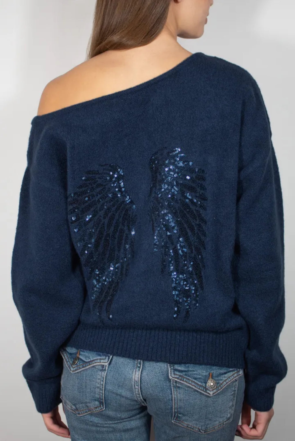 SEQUIN WINGS SWEATER