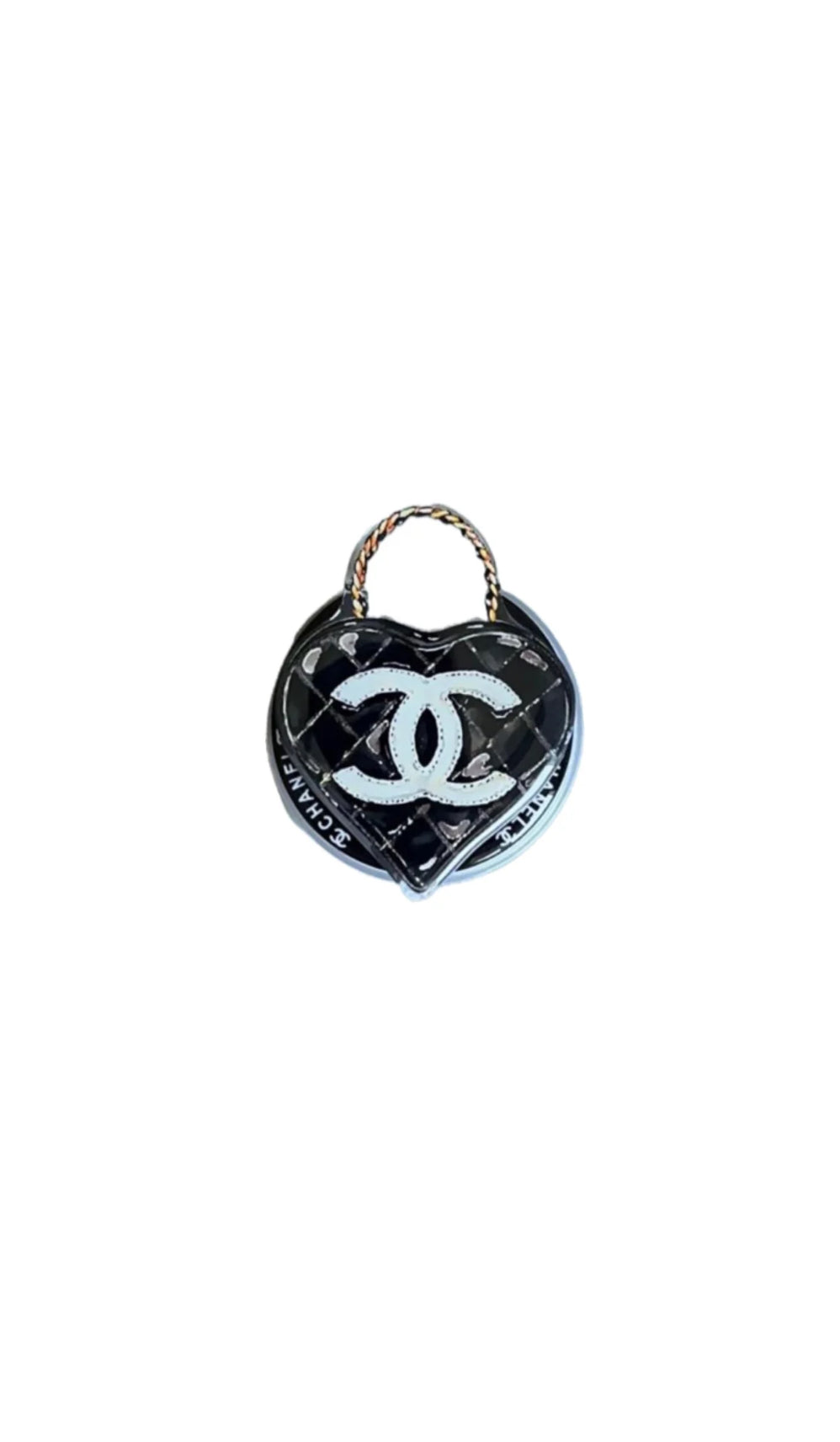 Chanel black heart - مسكة شانيل