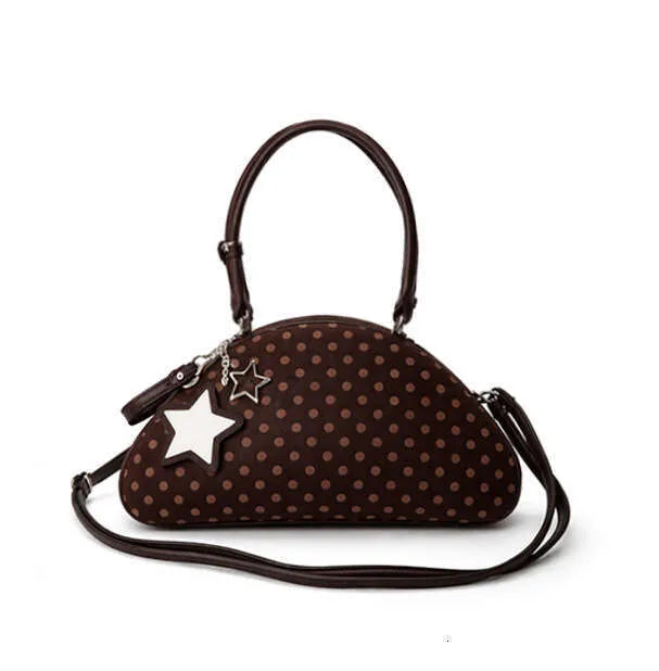 Dot Cozy Dumpling Bag Brown