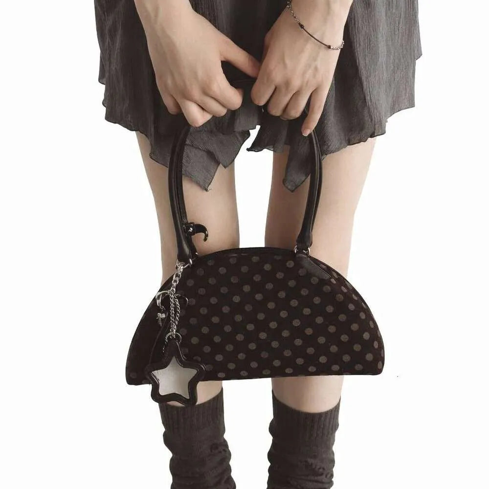 Dot Cozy Dumpling Bag Brown