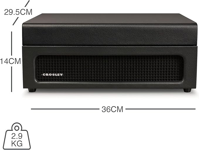 مشغل اسطوانات Crosley Voyager - اسود